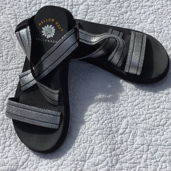 yellow box mellow mat sandals